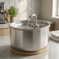 Fontaine à eau automatique pour chiens et chats de 3,2 L en plastique, distributeur d'eau pour animaux de compagnie à circulation automatique, bol d'eau fraîche filtrée, intérieur/extérieur