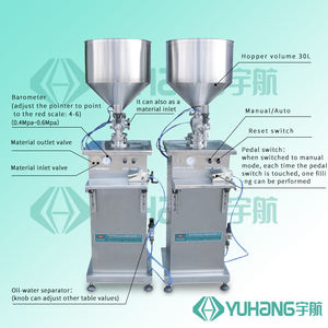 Pâte à tête unique à piston avec trémie crème d'arachide sauce <span class=keywords><strong>chili</strong></span> machine de remplissage de cosmétiques épais - Product Image 3