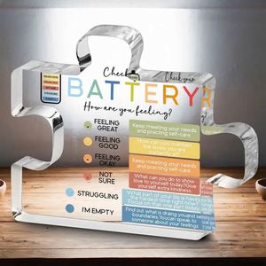 Adorno de Escritorio Transparente Personalizado con Forma de Rompecabezas, Regalo de Agradecimiento para Mamá, Papá, Familia, Decoración del Hogar - Product Image 4