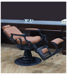 Ensemble complet de mobilier de salon de coiffure de style rétro européen de luxe, solution tout-en-un pour <span class=keywords><strong>barbier</strong></span>, fauteuil de lavage pour salon de coiffure - Product Image 3