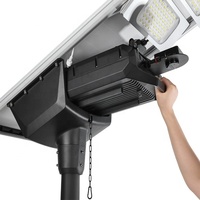 Lampe solaire de rue à silicium monocristallin 250W avec fonction marche/arrêt automatique, étanche IP66, pour extérieur