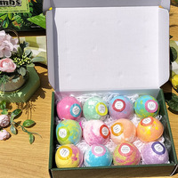 Bomei coffret cadeau en gros en stock 12 bombes de douche effervescentes de bain surprise pour enfants avec jouet amusant à l'intérieur