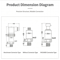 Transmetteur de pression à silicium diffusé Atech 4-20mA Haute précision 0,5% FS Précision 0-7MPa Plage IP65 Température de fonctionnement jusqu'à 125°C
