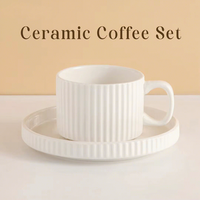 Tasse et soucoupe en céramique blanche mate de style nordique, de luxe, à prix abordable, fabriquées en usine, pour café et lait