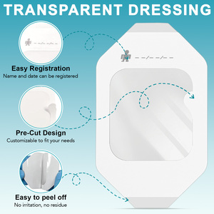 เอไลเม่ แผ่นปิดแผลกันน้ำ ระบายอากาศได้ ขนาด 2.36 นิ้ว x 2.75 นิ้ว  แผ่นปิดแผลแบบใส  ยึดติดแน่น  ไม่ระคายเคือง  สำหรับดูแลบาดแผล - Product Image 2