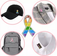 Épinglette personnalisée de haute qualité pour le cancer du sein, le cancer du côlon, la maladie d'Épilepsie, ruban rose, violet, vert, jaune, épinglette de soutien à la sensibilisation à l'autisme