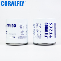 Elementos de filtro de repuesto marino CORALFLY, filtro separador de agua y combustible S3214, 33770, 921410,