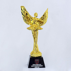 Trofeo <span class=keywords><strong>Angelo</strong></span> Ballerino in Resina Cristallo Oro Argento MH-J0475 - Product Image 1