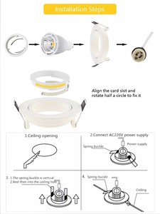 Plafonnier LED rond en aluminium argenté IP44 pour intérieur, compatible GU10 MR16 - Product Image 6
