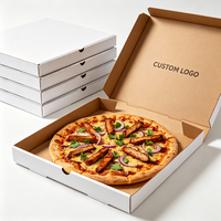 Caja de Pizza de Cartón Corrugado con Diseño Personalizado, Orgánica, para Alimentos, con el Logotipo 'BAKED WITH CARE', Embalaje para Llevar, Logotipo Personalizado, Venta al por Mayor