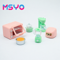 Lot de 5 miniatures de meubles de cuisine en plastique 1/12 pour maison de poupée : four, cuiseur à riz, jouets alimentaires, accessoires de scène pour maisons de poupées