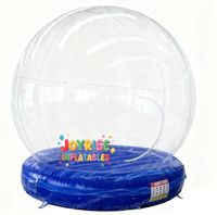 Tente gonflable à bulles sur le thème d'une fête de 13 pieds Boule à neige transparente Maison à bulles pour la location d'un château de fête élégant