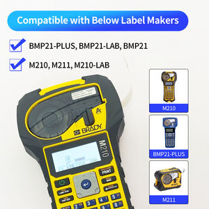 Ruban d'étiquettes vinyle noir vert compatible avec les imprimantes d'étiquettes <span class=keywords><strong>Brady</strong></span> M210 M210-LAB M211 Largeur 12mm - Product Image 2