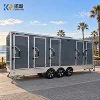 Remorque de toilettes de luxe pour l'extérieur, toilettes portables de luxe, remorque toilettes VIP, toilettes portables haut de gamme pour événements avec remorque