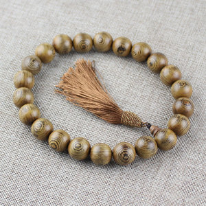 Chicken Wing Wood Prayer Beads 15mm Pendant <b>Car</b> Interior Decor Bohemian Style - Product Image 2