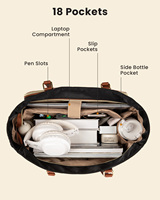 Sac à déjeuner LOVEVOOK pour femmes, sac de travail avec compartiment isotherme, sac pour ordinateur portable de 15,6 pouces avec porte-gobelet, grand sac à déjeuner