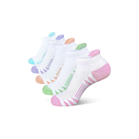 Chaussettes de sport à coussinets |   Chaussettes pour femmes en coton respirant antidérapantes avec soutien de la voûte plantaire pour la course à pied, la salle de sport et l'entraînement