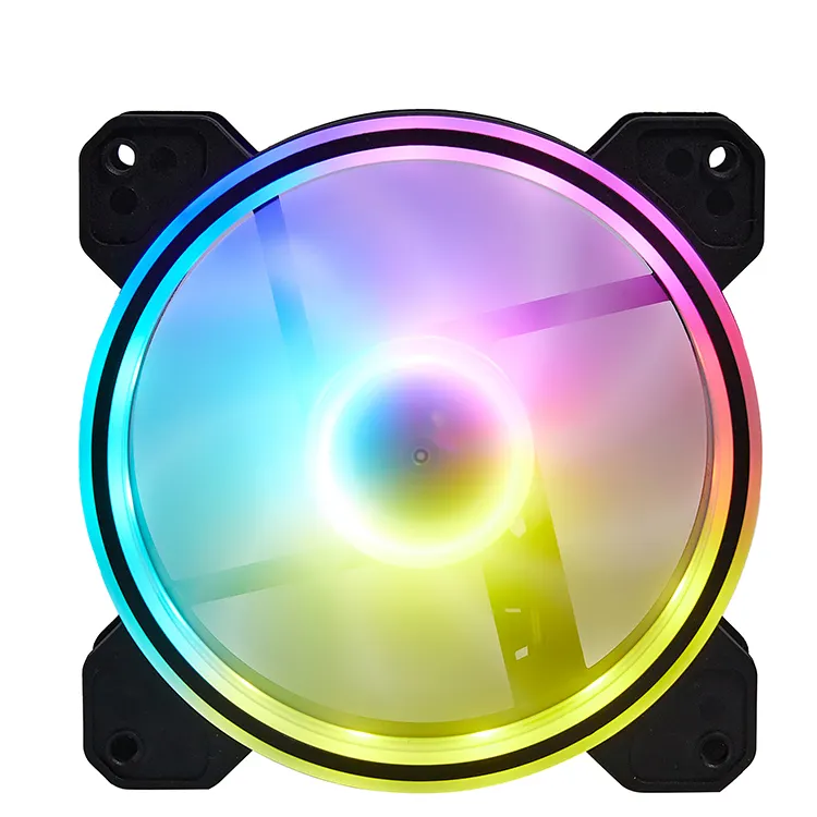 2023ใหม่เคส RGB พัดลม Lil heatstick PC มีไฟ LED พัดลมระบายความร้อน CPU สำหรับคอมพิวเตอร์ระบายความร้อน LED พัดลมคอมพิวเตอร์ปิดเสียงคอมพิวเตอร์