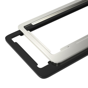 Cadre de plaque d'immatriculation en métal inoxydable noir argenté, support de plaque d'immatriculation de voiture - Product Image 4