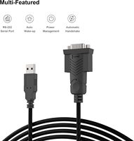 Cable BENFEI USB a Serial de 1.8 Metros, USB a RS-232 Macho (9 Pines) DB9, Blindado con Lámina, para Uso con Computadoras con Sistema Operativo Win/Mac