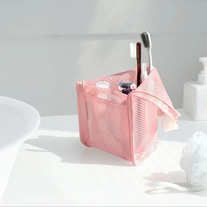 Xinzao Travel <b>Toiletry</b> Bag With Zipper Hook Type Portable Makeup <b>Storage</b> For Trip Rectangle Shape Gray Pink Purple Blue Off - Product Image 2