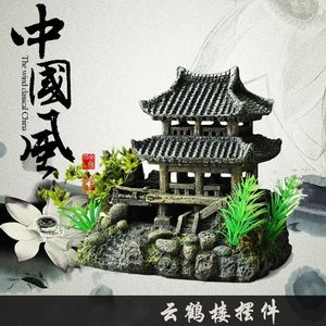 Creatieve Antieke Chinese Elementen Hars <span class=keywords><strong>Aquarium</strong></span> Ornamenten <span class=keywords><strong>Aquarium</strong></span> <span class=keywords><strong>Aquarium</strong></span> Oude Architectuur Voor Landschapsarchitectuur Accessoires - Product Image 3