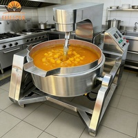 Industriële koperen pot kookmachine automatische kantelbare mixer motor kern voor snoep suiker chocolade bakkerij CE gecertificeerd