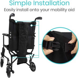 Free sample Stable Thick Shock Absorbing Injured Elderly and Rehabilitation Two Liters of Stainless Steel <b>Underarm</b> <b>Crutch</b> bag - Product Image 6