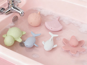 Set di Giocattoli da Bagno in Silicone a Forma di Animali Marini per Neonati e Bambini, Giocattoli per il <span class=keywords><strong>Bagnetto</strong></span>, Regalo per Bambini - Product Image 6