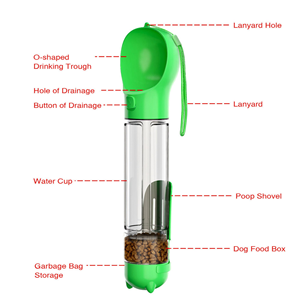 New Portable Automatic Eco-Friendly <b>Cat</b> Dog Drinking Water Bottle 3 in 1 Pet Water Food Feeder Poop Bag Dispenser Outdoor Travel - Product Image 3