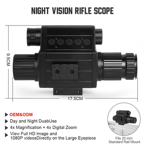 Ống ngắm nhiệt M5-50-850, zoom kỹ thuật số 5X, tầm nhìn ban đêm hồng ngoại 400m, ống ngắm săn bắn hồng ngoại 400m - Product Image 4