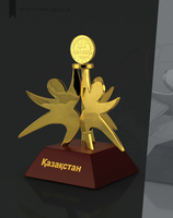 Trophée Métallique Personnalisé pour Événements, Souvenir, Concept Poli, Figurine de Travail d'Équipe