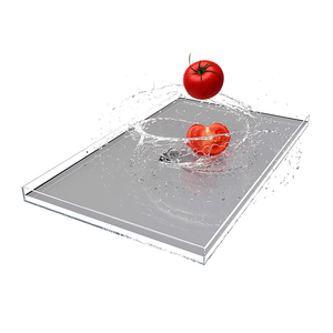 Tùy Chỉnh Máy Tính Để Bàn Lưu Trữ Hộp Hiển Thị Khay Màu Đen Và Trắng Cắt Trong Suốt <span class=keywords><strong>Acrylic</strong></span> Khay Cho Trái Cây Đồ Ăn Nhẹ Sản Phẩm Nhựa - Product Image 2