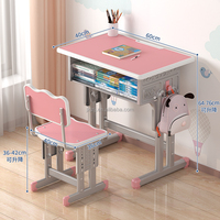 Ensemble de bureau et chaise réglables pour étudiants, structure métallique, mobilier de classe, table d'étude ergonomique avec rangement