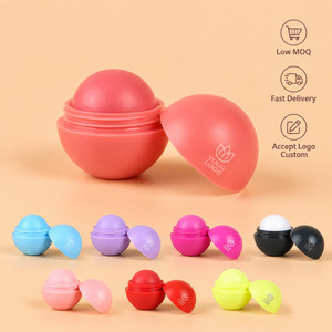 Bálsamo <span class=keywords><strong>Labial</strong></span> Personalizado con Logotipo, Sabor Fresa, Natural, <span class=keywords><strong>Hidratante</strong></span>, Protector Solar, Reparador Profundo, Humectante, en Forma de Esfera Redonda - Product Image 1