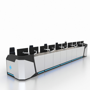 Mesa de monitor de consola de estación de trabajo multipersona para centro de control de línea aérea Fabricante de muebles comerciales personalizados - Product Image 3
