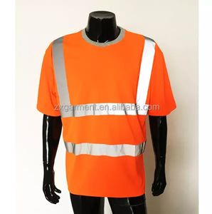 Camiseta de alta visibilidad UPF 40 + Polo de protección <span class=keywords><strong>solar</strong></span> UV con transferencia reflectante a rayas - Product Image 4