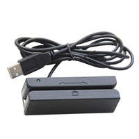 Venta caliente USB MSR lector de tarjetas con chip más pequeño con 123 lector de tarjetas de tira magnética de tres pistas para una fácil lectura