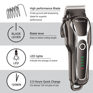 Cortadora de Pelo Eléctrica <span class=keywords><strong>SURKER</strong></span> de Alta Potencia para Hombre, Recortadora de Pelo con Pantalla LCD - Product Image 3