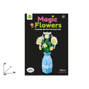 <b>Magic</b> Flowers Daisies Construction <b>Set</b> 488 Pieces Vase Included 6+ Years - Product Image 1