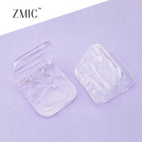 Palette de fards à paupières carrée transparente 5 couleurs avec compartiment en forme de patte de chat, étui vide pour blush crème, étui à poudre de maquillage, vente en gros