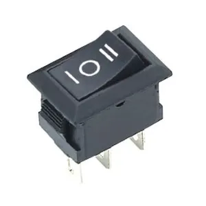 ABILKEEN Hot Selling Nenhuma Lâmpada ON-OFF-ON Retand Forma Sub-miniatura Rocker Switch com 3 Pin Terminais de Lâmina Curta