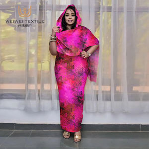 Toub Soudanais Long d'Été <span class=keywords><strong>en</strong></span> Voile de Polyester Doux de Haute Qualité pour Femmes Ethniques Imprimé Numérique - Product Image 1