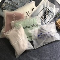 Sac à fermeture éclair en Poly givré noir avec Logo, sac biodégradable pour vêtements, sac à fermeture éclair pour emballage