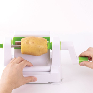 Super Septembre : Nouveauté en ligne – Hachoir à spirale manuel vert Lfgb interchangeable pour oignon, ustensile de cuisine - Product Image 1