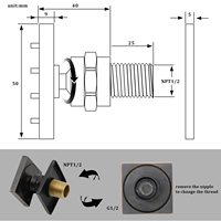 Robinet thermostatique contemporain en laiton avec douchette, noyau de valve en céramique, jets de massage spa encastrés, montage mural, garantie 5 ans