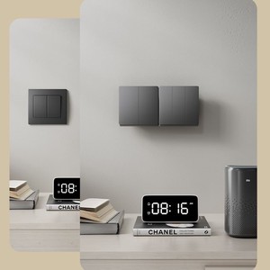 Anh tiêu chuẩn <span class=keywords><strong>2</strong></span> gang điều khiển từ xa Alexa Nhà Thông Minh Tường Thiết bị chuyển mạch cho tuya Wifi push button chuyển đổi ánh sáng ZigBee Mạng đầy màu sắc - Product Image 4