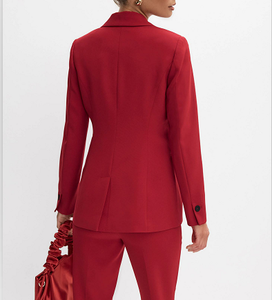 Blazer noir cintré pour femme à un bouton – Veste ajustée à revers crantés pour le bureau et les occasions formelles - Product Image 3