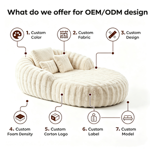 Canapé <span class=keywords><strong>convertible</strong></span> 2-en-1 moderne et minimaliste en velours côtelé avec appui-tête, chaise longue sans cadre en mousse à mémoire de forme compressée - Product Image 1