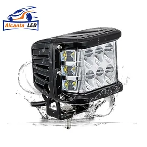Led Pod 4 Inci 45W Lampu Sorot LED Kabut Putih Peringatan untuk Wrangler Offroad Sepeda Motor SUV 4X4 ATV Luces De